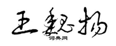 曾慶福王魏揚草書個性簽名怎么寫