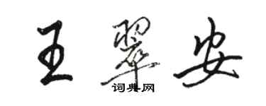 駱恆光王翠安行書個性簽名怎么寫