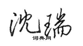 駱恆光沈瑞行書個性簽名怎么寫