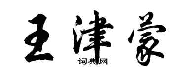 胡問遂王津蒙行書個性簽名怎么寫