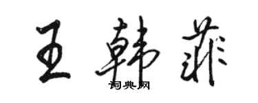 駱恆光王韓菲行書個性簽名怎么寫