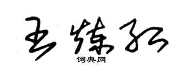 朱錫榮王煉紅草書個性簽名怎么寫