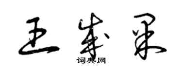 曾慶福王成果草書個性簽名怎么寫