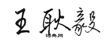 駱恆光王耿毅行書個性簽名怎么寫