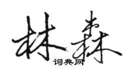 駱恆光林森行書個性簽名怎么寫