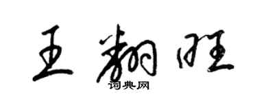 梁錦英王翻旺草書個性簽名怎么寫