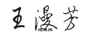 駱恆光王漫芳行書個性簽名怎么寫