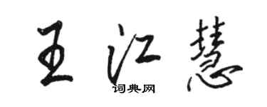 駱恆光王江慧行書個性簽名怎么寫