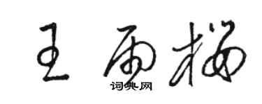 駱恆光王雨櫻草書個性簽名怎么寫