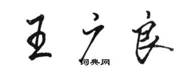 駱恆光王廣良行書個性簽名怎么寫