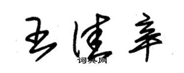 朱錫榮王佳辛草書個性簽名怎么寫