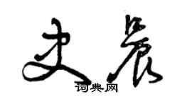 曾慶福史晨草書個性簽名怎么寫