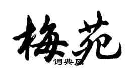 胡問遂梅苑行書個性簽名怎么寫