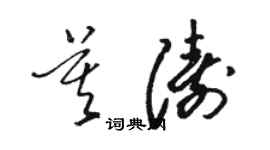 駱恆光莫濤草書個性簽名怎么寫