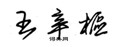 朱錫榮王辛樞草書個性簽名怎么寫