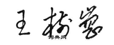 駱恆光王樹崗草書個性簽名怎么寫