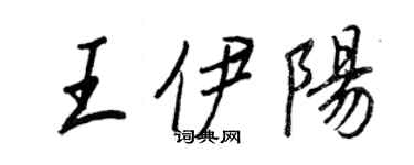 王正良王伊陽行書個性簽名怎么寫