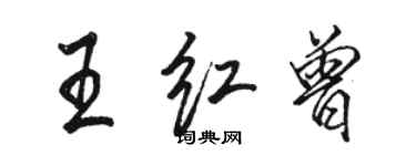 駱恆光王紅曾行書個性簽名怎么寫