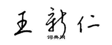 梁錦英王新仁草書個性簽名怎么寫