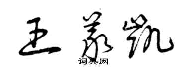 曾慶福王義凱草書個性簽名怎么寫