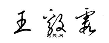 梁錦英王毅霞草書個性簽名怎么寫