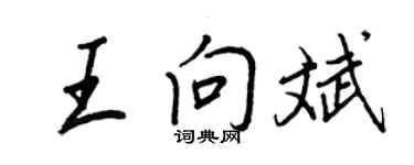 王正良王向斌行書個性簽名怎么寫