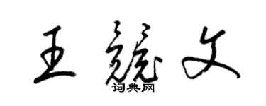 梁錦英王競文草書個性簽名怎么寫