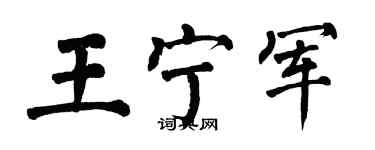 翁闓運王寧軍楷書個性簽名怎么寫