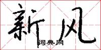 新風怎么寫好看