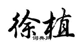 胡問遂徐植行書個性簽名怎么寫