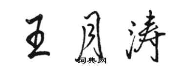 駱恆光王月濤行書個性簽名怎么寫