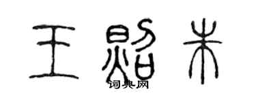 陳聲遠王照朱篆書個性簽名怎么寫
