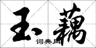 胡問遂玉藕行書怎么寫