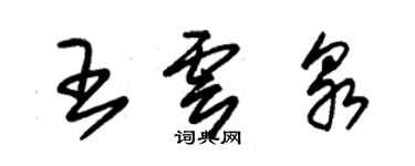 朱錫榮王雲泉草書個性簽名怎么寫