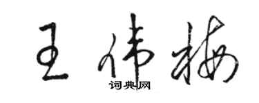 駱恆光王偉梅草書個性簽名怎么寫