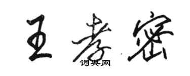 駱恆光王孝密行書個性簽名怎么寫