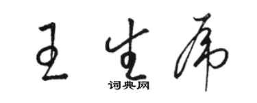 駱恆光王生虎草書個性簽名怎么寫