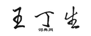 駱恆光王丁生行書個性簽名怎么寫