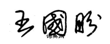 朱錫榮王國盼草書個性簽名怎么寫