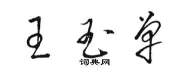 駱恆光王玉單草書個性簽名怎么寫