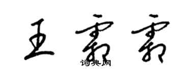 梁錦英王霜霜草書個性簽名怎么寫