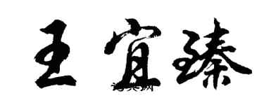 胡問遂王宜臻行書個性簽名怎么寫