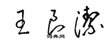 駱恆光王良潔草書個性簽名怎么寫