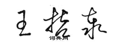 駱恆光王哲泰草書個性簽名怎么寫