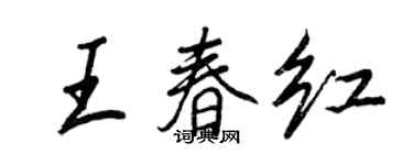 王正良王春紅行書個性簽名怎么寫