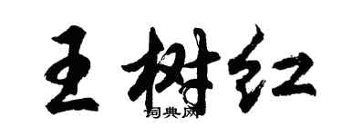 胡問遂王樹紅行書個性簽名怎么寫