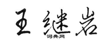 駱恆光王繼岩行書個性簽名怎么寫