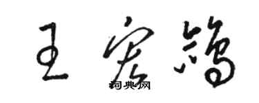 駱恆光王宏鴿草書個性簽名怎么寫