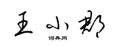 梁錦英王小郡草書個性簽名怎么寫