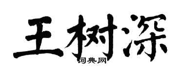翁闓運王樹深楷書個性簽名怎么寫